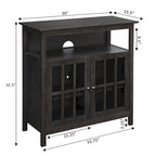 Meuble TV Big Sur Highboy de 40 pouces avec rangements, par Convenience Concepts