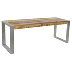 Bois de récupération et Métal argenté - Banc - Timbergirl