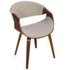 Chaise d'appoint de salle à manger Curvo Mid-Century Modern - LumiSource