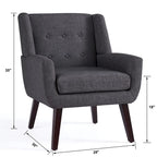 Lot de 2 fauteuils d'appoint modernes capitonnés HUIMO