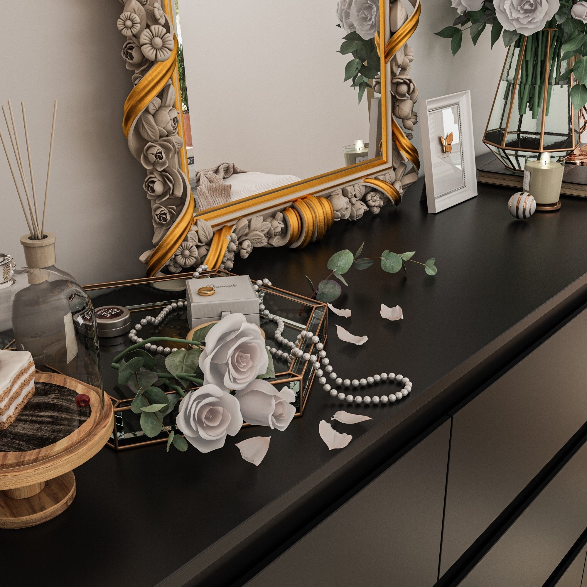 Commode à 9 tiroirs de 63 W, commode d'appoint pour salon, chambre à coucher