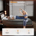 Matelas respirant rafraîchissant SweDrea Plush hybride en mousse à mémoire de forme 8/12 po avec certifications CertiPUR-US, SGS et OEKO-TEX