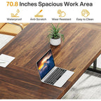 Bureau de direction de 70,8 pouces, grande station de travail de bureau d'ordinateur
