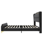 Lit rembourré moderne en cuir PU Uphou par Christopher Knight Home