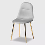 Lot de 4 chaises de salle à manger en métal et velours Elyse - Baxton Studio