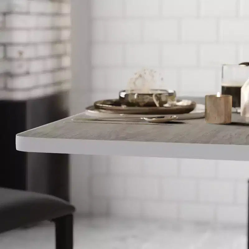 Flash Furniture Plateau de table carré de 36 po avec dessus réversible en stratifié