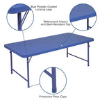 Table pliante en plastique pour enfants Flash Furniture de 1,5 mètre