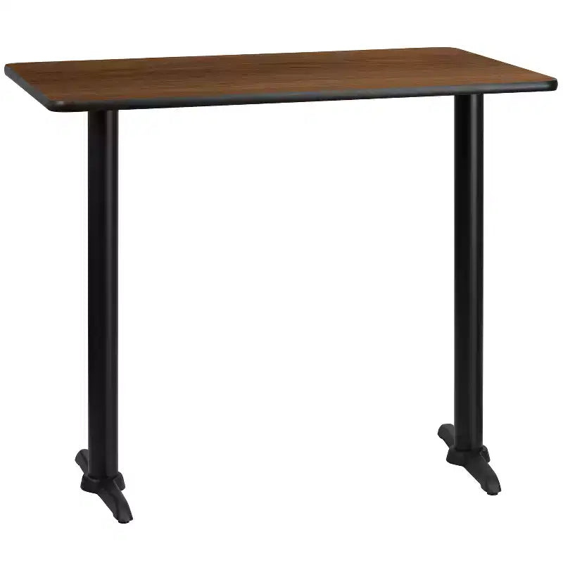 Flash Furniture Plateau de table rectangulaire en stratifié de 76,2 x 121,9 cm avec pieds de table haute de 12,7 x 55,9 cm