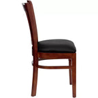 Chaise de restaurant en bois à lattes verticales Flash Furniture
