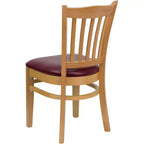 Chaise de restaurant en bois à lattes verticales Flash Furniture