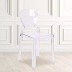 Chaise Ghost de Flash Furniture avec dossier en forme de larme en cristal transparent