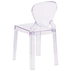 Chaise Ghost de Flash Furniture avec dossier en forme de larme en cristal transparent
