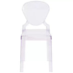 Chaise Ghost de Flash Furniture avec dossier en forme de larme en cristal transparent