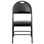 Lot de 2 chaises pliantes HERCULES de la série Extra Large Ultra-Premium à triple entretoise en métal avec poignée de transport facile Flash Furniture