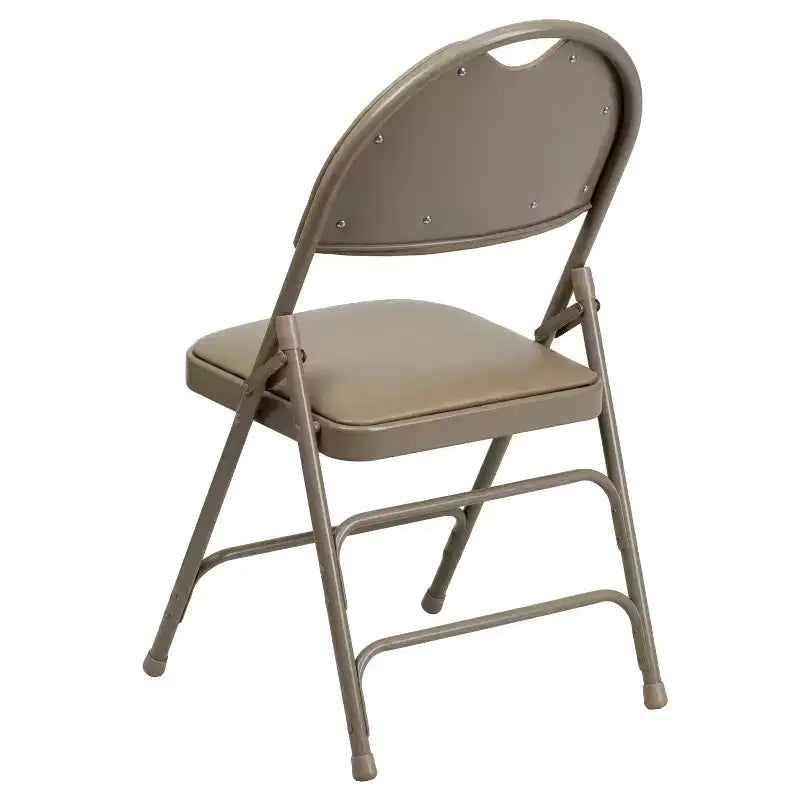 Lot de 2 chaises pliantes HERCULES de la série Extra Large Ultra-Premium à triple entretoise en métal avec poignée de transport facile Flash Furniture