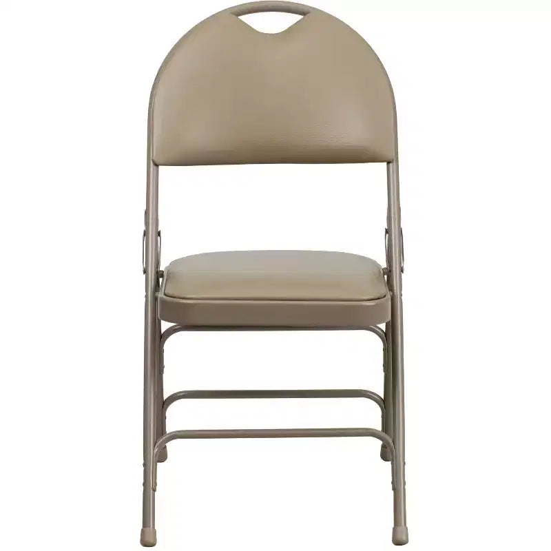 Lot de 2 chaises pliantes HERCULES de la série Extra Large Ultra-Premium à triple entretoise en métal avec poignée de transport facile Flash Furniture