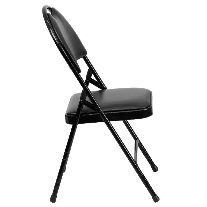 Lot de 2 chaises pliantes HERCULES de la série Extra Large Ultra-Premium à triple entretoise en métal avec poignée de transport facile Flash Furniture