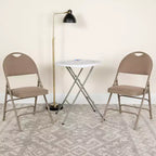 Lot de 2 chaises pliantes HERCULES de la série Extra Large Ultra-Premium à triple entretoise en métal avec poignée de transport facile Flash Furniture