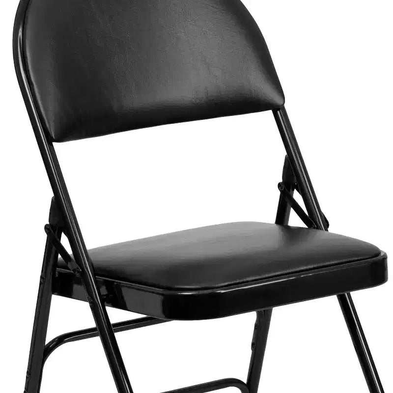 Lot de 2 chaises pliantes HERCULES de la série Extra Large Ultra-Premium à triple entretoise en métal avec poignée de transport facile Flash Furniture