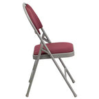 Lot de 2 chaises pliantes HERCULES de la série Extra Large Ultra-Premium à triple entretoise en métal avec poignée de transport facile Flash Furniture