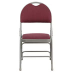 Lot de 2 chaises pliantes HERCULES de la série Extra Large Ultra-Premium à triple entretoise en métal avec poignée de transport facile Flash Furniture