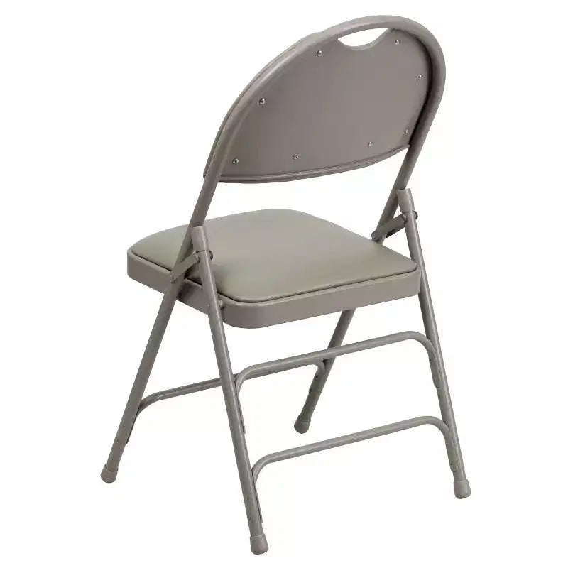 Lot de 2 chaises pliantes HERCULES de la série Extra Large Ultra-Premium à triple entretoise en métal avec poignée de transport facile Flash Furniture