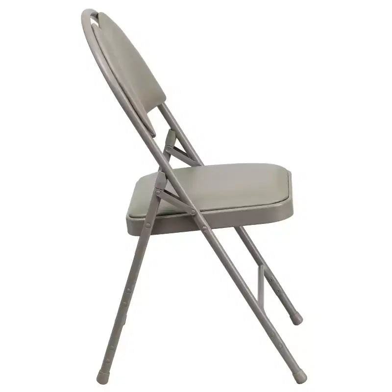 Lot de 2 chaises pliantes HERCULES de la série Extra Large Ultra-Premium à triple entretoise en métal avec poignée de transport facile Flash Furniture