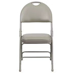 Lot de 2 chaises pliantes HERCULES de la série Extra Large Ultra-Premium à triple entretoise en métal avec poignée de transport facile Flash Furniture