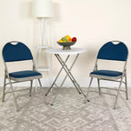 Lot de 2 chaises pliantes HERCULES de la série Extra Large Ultra-Premium à triple entretoise en métal avec poignée de transport facile Flash Furniture
