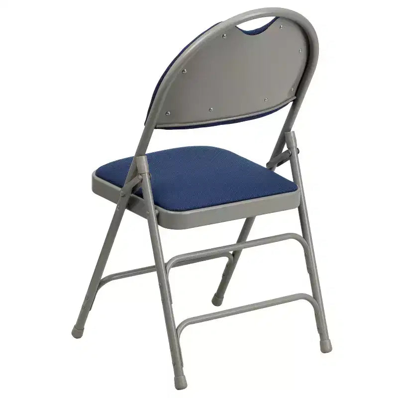 Lot de 2 chaises pliantes HERCULES de la série Extra Large Ultra-Premium à triple entretoise en métal avec poignée de transport facile Flash Furniture