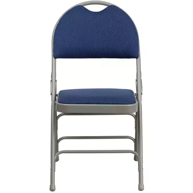 Lot de 2 chaises pliantes HERCULES de la série Extra Large Ultra-Premium à triple entretoise en métal avec poignée de transport facile Flash Furniture