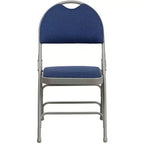 Lot de 2 chaises pliantes HERCULES de la série Extra Large Ultra-Premium à triple entretoise en métal avec poignée de transport facile Flash Furniture