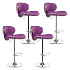 Tabourets de bar pivotants à 360° en similicuir, avec siège baquet réglable en hauteur