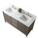 Meuble-lavabo Vanity Art avec évier en céramique et dessus en marbre reconstitué
