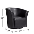 Fauteuil Club Pivotant Elements Rocket 31 Large Rivera Black