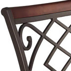 Tabouret de bar pivotant Kensington Hill Hartley Bronze Marron 65 cm de haut Coussin traditionnel en similicuir avec dossier et repose-pieds pour comptoir de cuisine