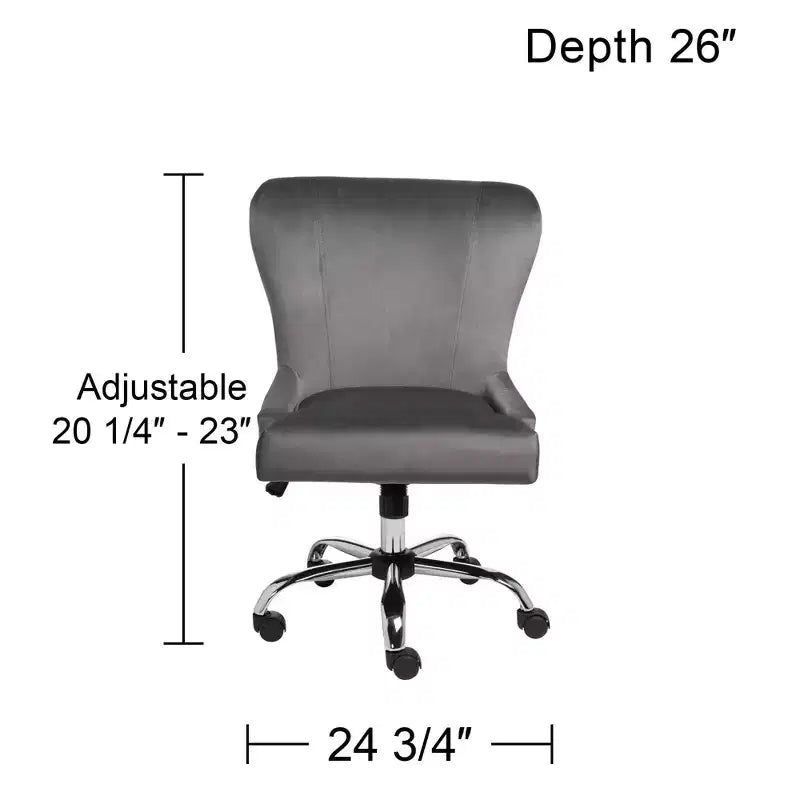Chaise de bureau réglable Studio 55D Erin Gray en tissu