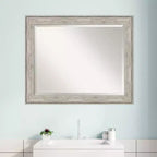 Miroir Mural de Salle de Bain Encadré Craquelé Métallique - Amanti Art