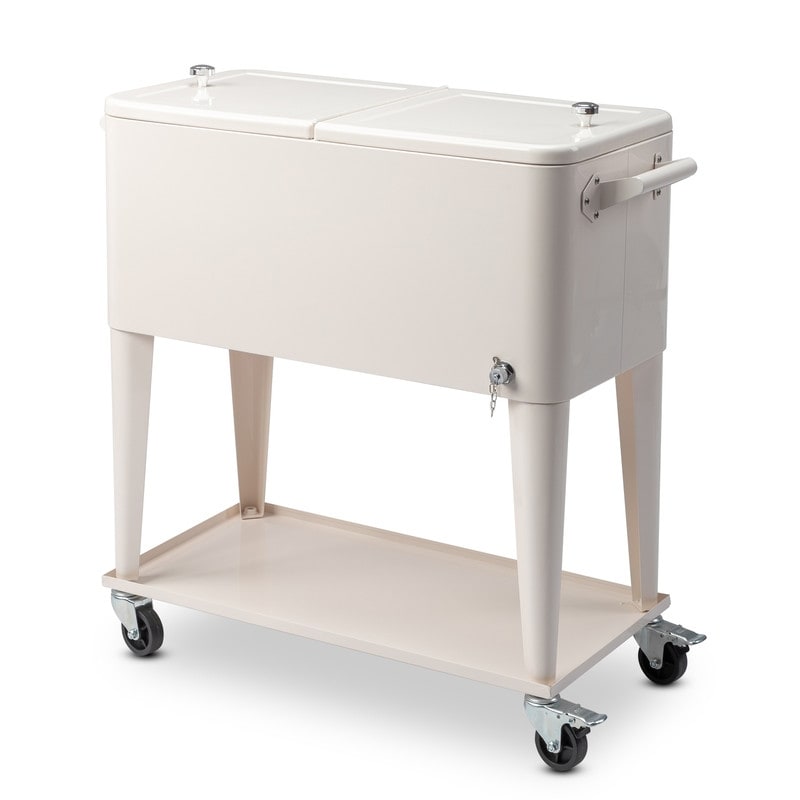 Glacière de camping 80 pintes en fer avec étagère