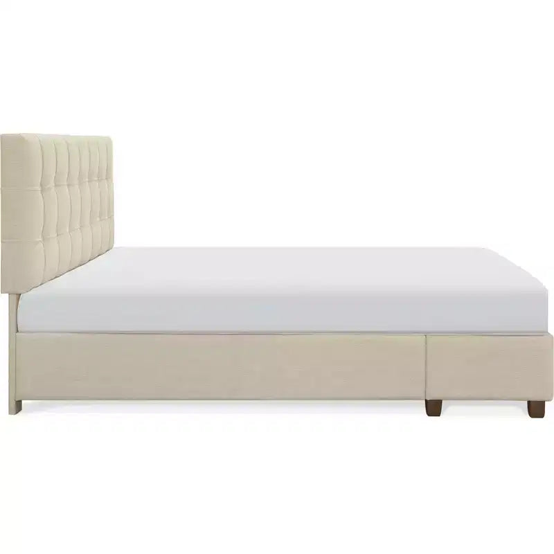 Lit de rangement Edmond avec tête de lit réglable en hauteur - ClickDecor