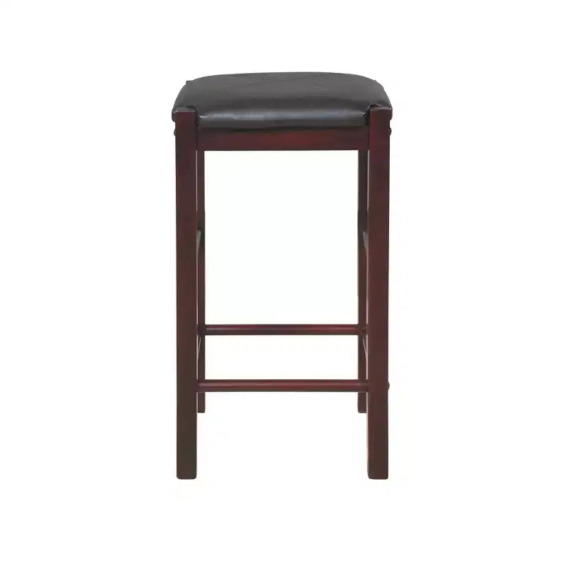 Lot de 2 tabourets de bar à hauteur de comptoir sans dossier en similicuir Lancer - Linon