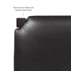 Lot de 2 tabourets de bar à hauteur de comptoir sans dossier en similicuir Lancer - Linon