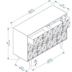 Commode 6 tiroirs texturée géo - Linon