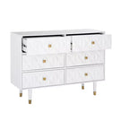Commode 6 tiroirs texturée géo - Linon