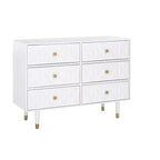 Commode 6 tiroirs texturée géo - Linon