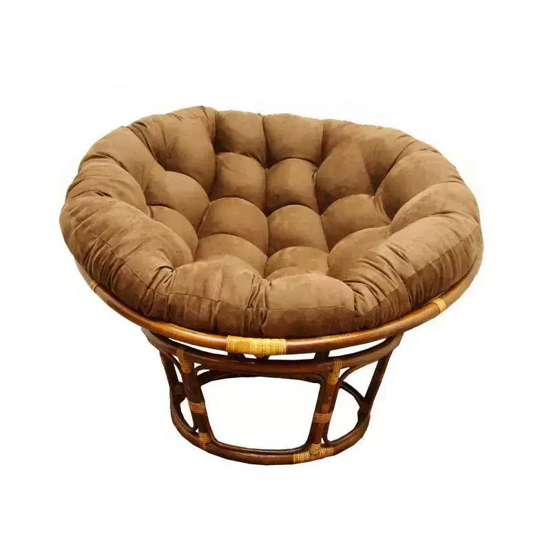 Fauteuil Papasan 42 po en rotin avec coussin en microsuède - International Caravan