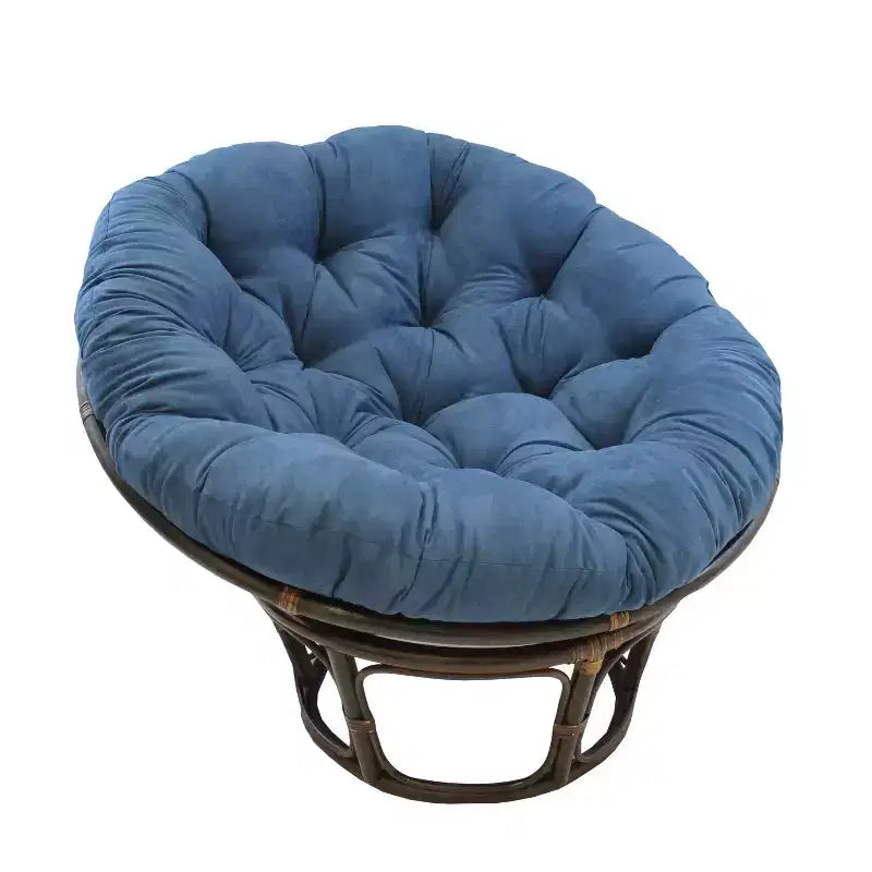 Fauteuil Papasan 42 po en rotin avec coussin en microsuède - International Caravan
