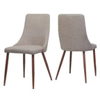Lot de 2 chaises de salle à manger Sabina de style Mid-Century - Christopher Knight Home
