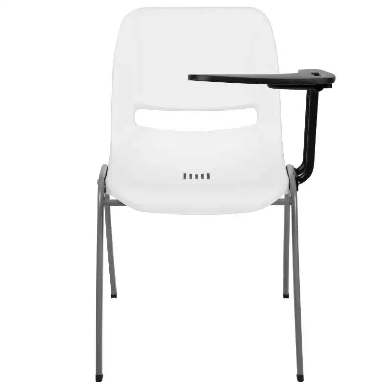 Chaise coquille ergonomique Flash Furniture avec tablette rabattable à gauche