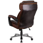 Fauteuil de bureau ergonomique pivotant en LeatherSoft, série HERCULES, de Flash Furniture, pour personnes de grande taille, capacité de 227 kg, avec appuie-tête réglable en hauteur
